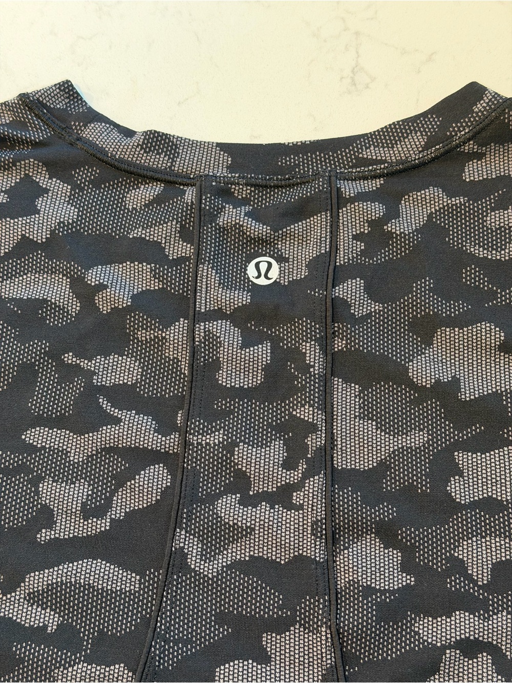 Lululemon Gray & Black Camo Short Sleeve Tee - Picture 3 of 5